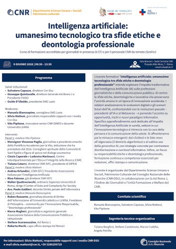 Intelligenza artificiale: umanesimo tecnologico tra sfide etiche e deontologia professionale