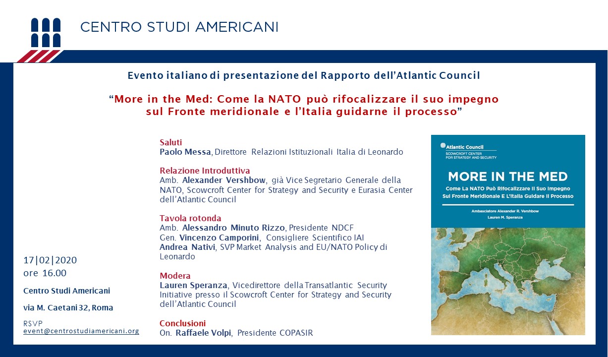 Presentazione rapporto Atlantic Council “More in the MED”