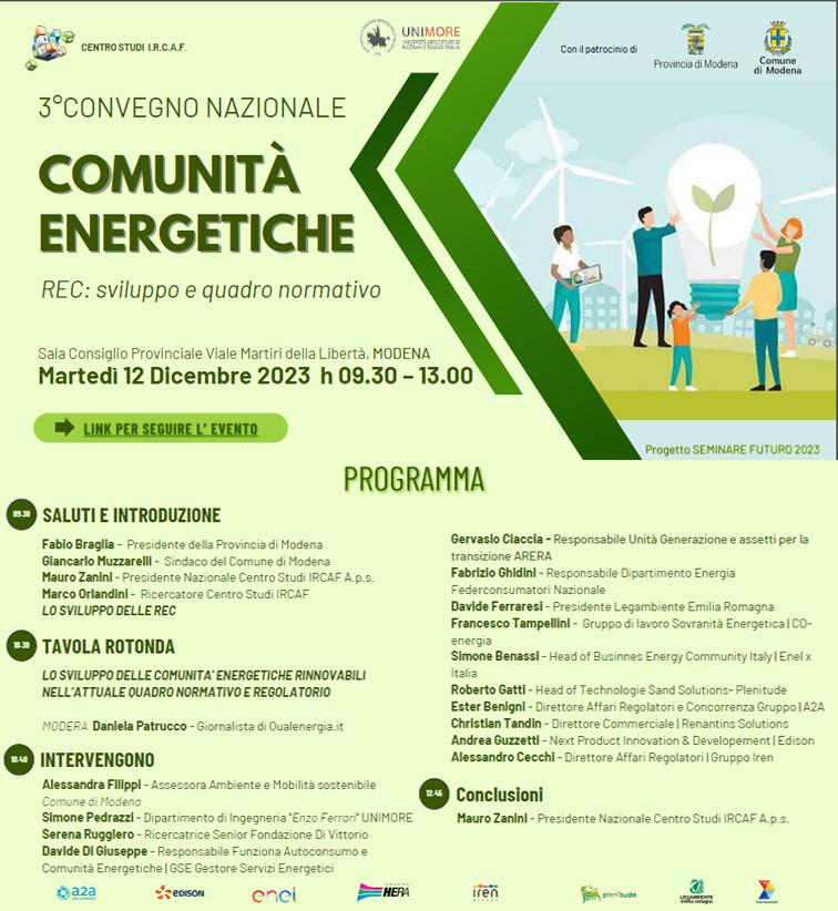 Convegno nazionale comunità energetiche