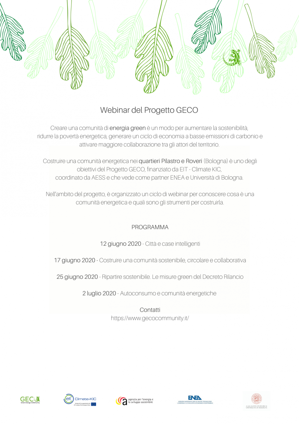 Progetto GECO: Autoconsumo e comunità energetiche