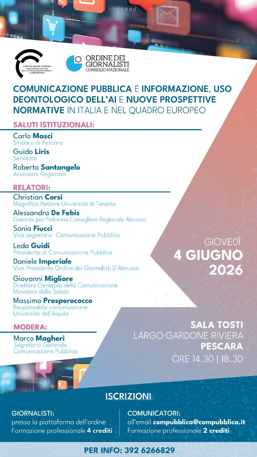 Comunicazione pubblica e informazione, uso deontologico dell'AI e nuove prospettive normative in Italia e nel quadro europeo