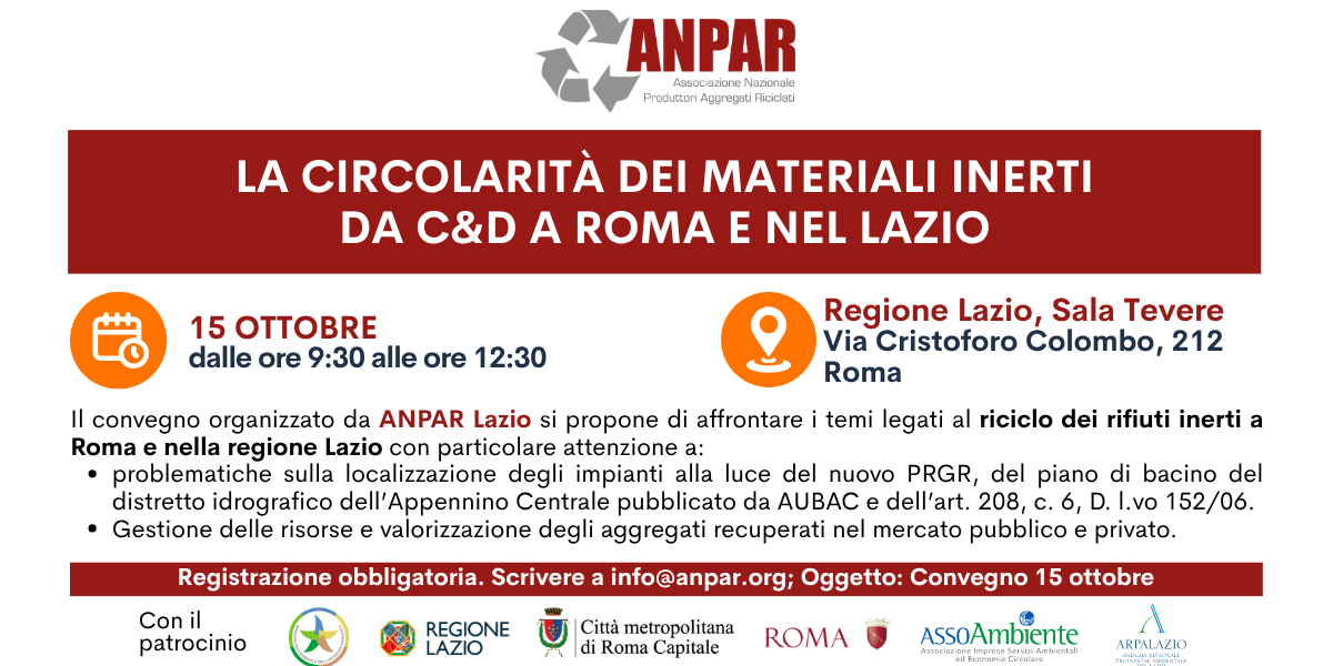 La circolarità dei materiali inerti da C&D a Roma e nel Lazio