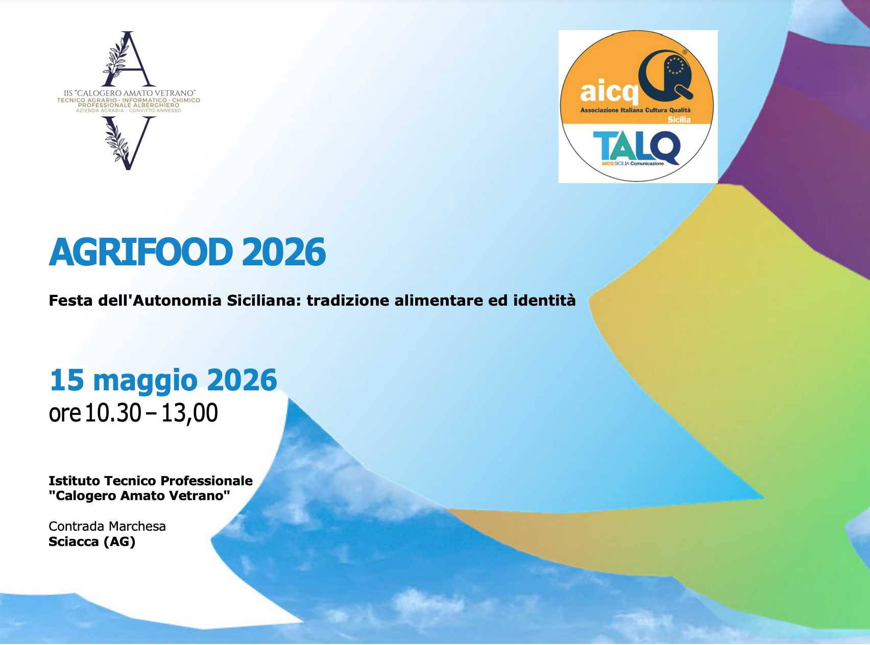 AGRIFOOD 2026 - Festa dell'Autonomia Siciliana: tradizione alimentare ed identità