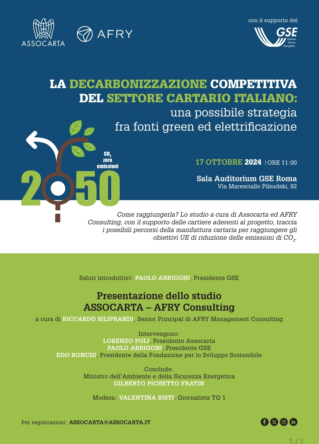 La decarbonizzazione competitività del settore cartaio italiano: una possibile strategia fra fonti green ed elettrificazione