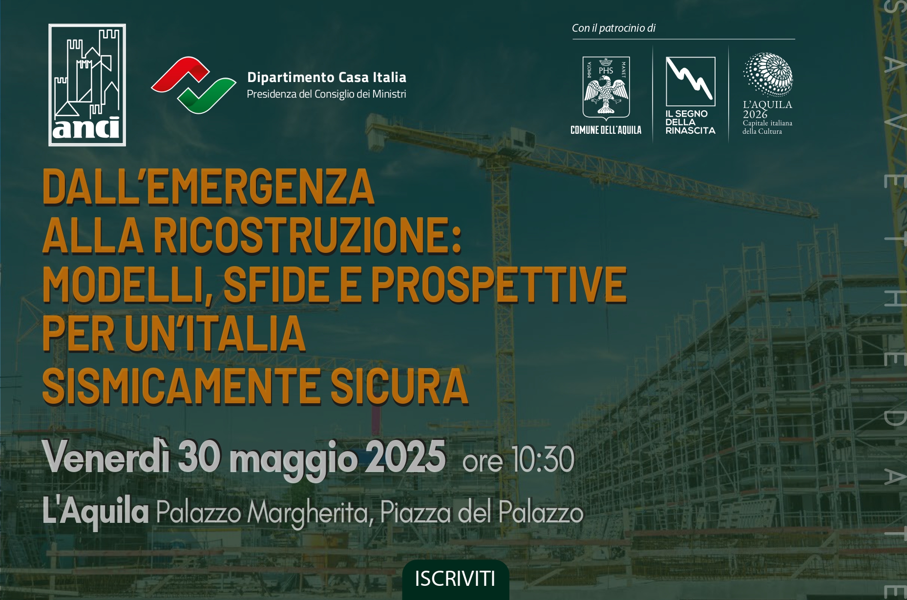 Dall’emergenza alla ricostruzione: modelli, sfide e prospettive per un’Italia sismicamente sicura