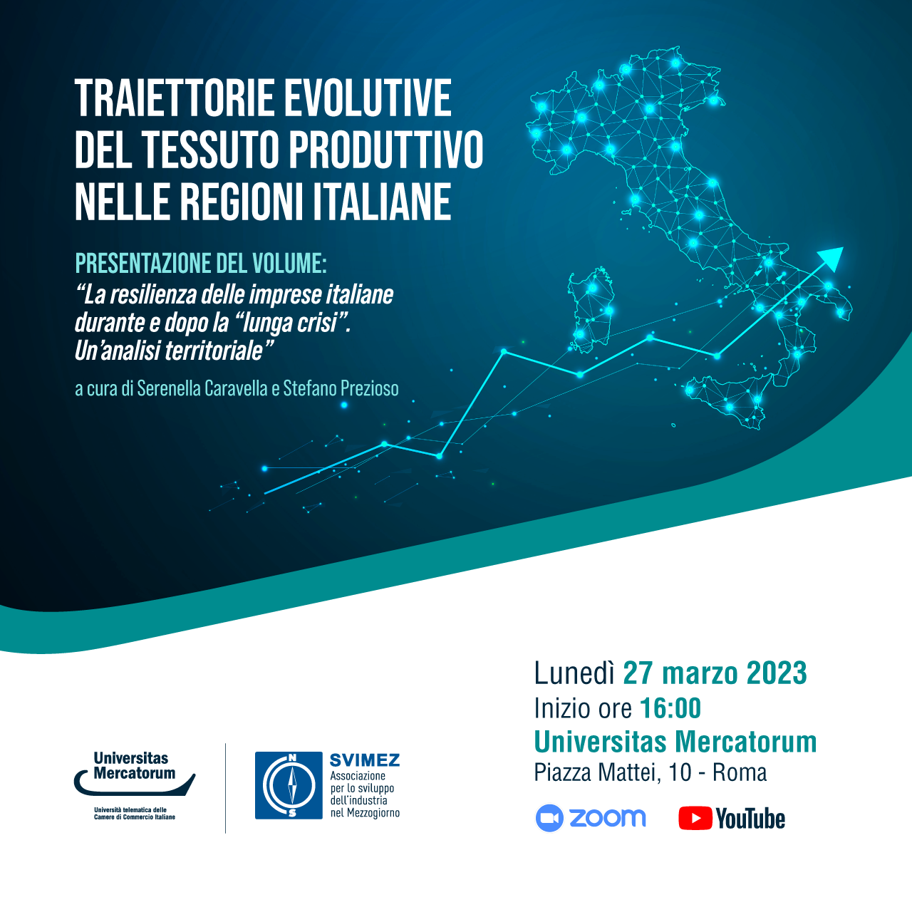 Presentazione del volume: "La resilienza delle imprese italiane, durante e dopo la lunga crisi. Un'analisi territoriale"
