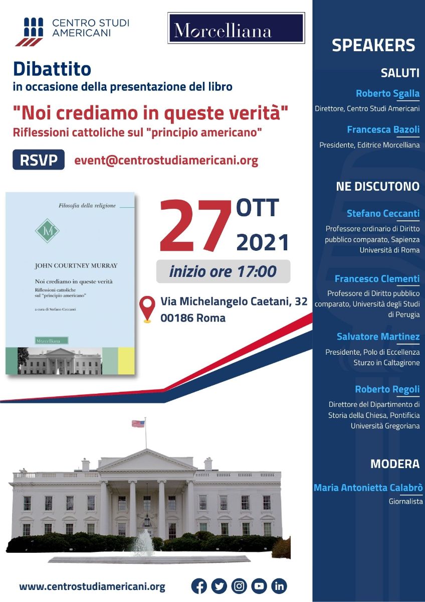 Presentazione del libro: "Noi crediamo in queste verità"