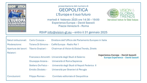 Presentazione del numero di "Geopolitica" 