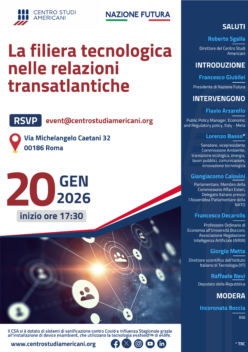 La filiera tecnologica nelle relazioni transatlantiche