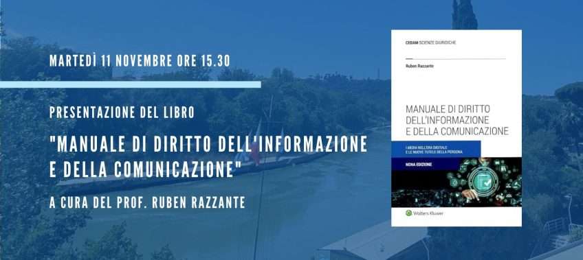 Presentazione del libro “Manuale di diritto dell’informazione e della comunicazione” 