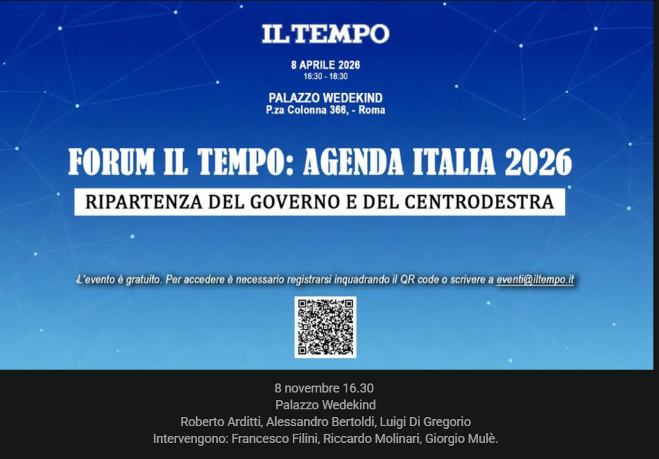 Forum il tempo: agenda italia 2026