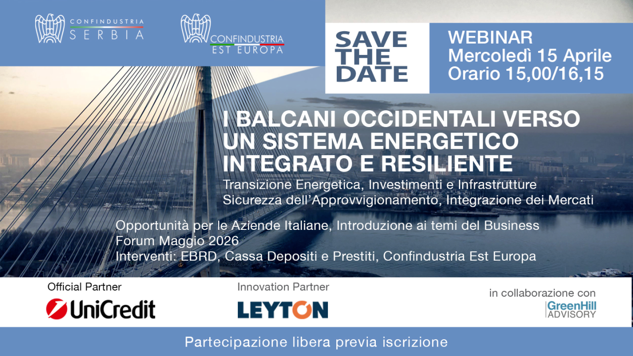 I balcani occidentali verso un sistema energetico integrato e resiliente