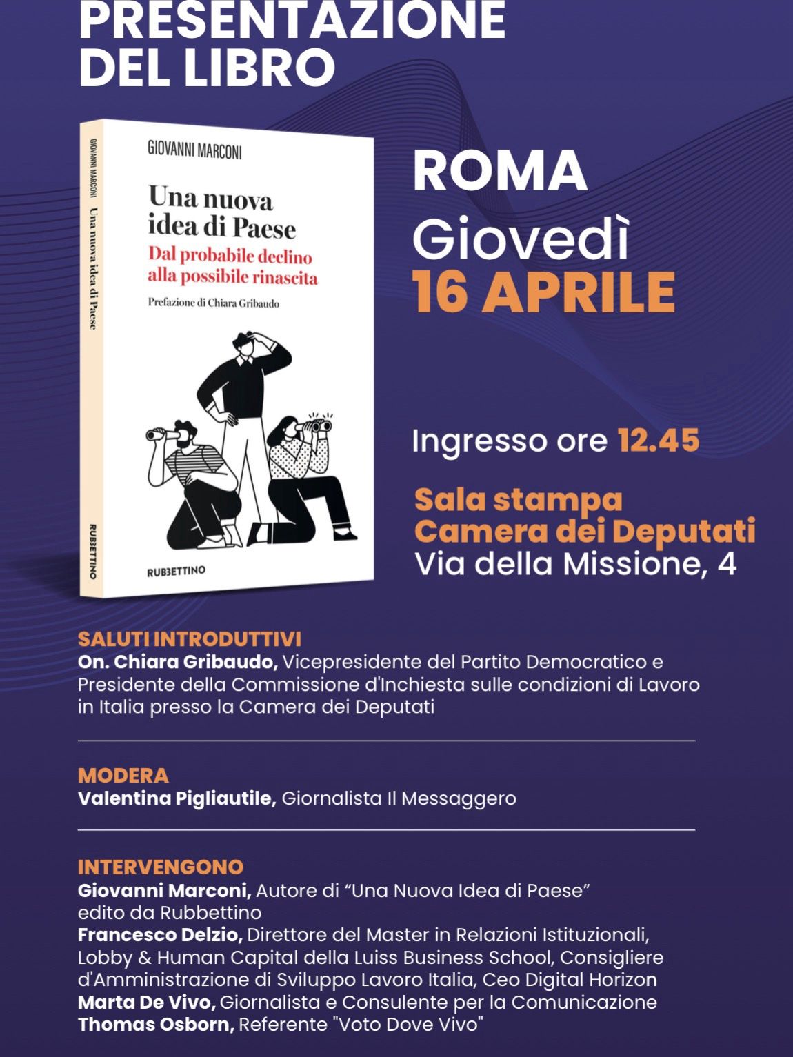 Presentazione del libro: "Una nuova idea di Paese"