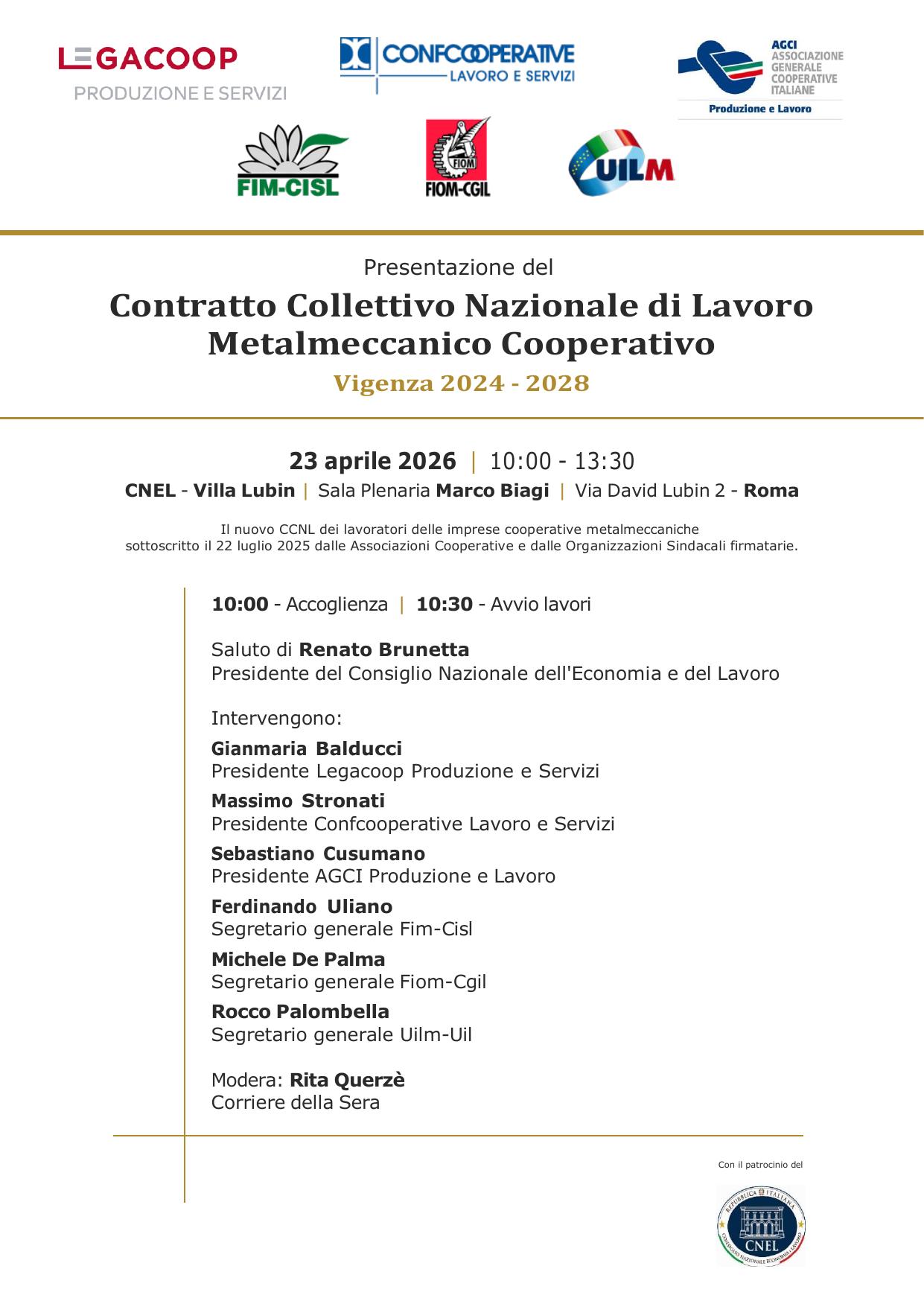 Contratto collettivo nazionale di lavoro metalmeccanico cooperativo