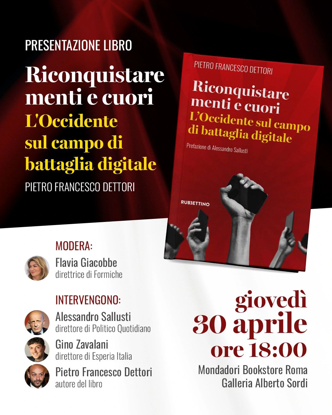 Presentazione del libro: "Riconquistare menti e cuori. L'Occidente sul campo di battaglia digitale"