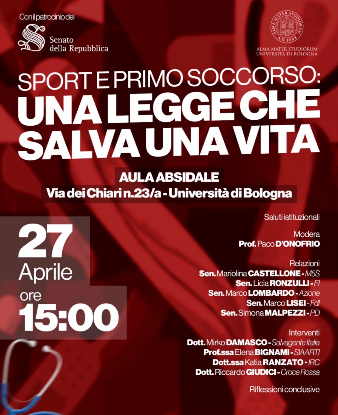 Sport e primo soccorso: una legge che salva una vita