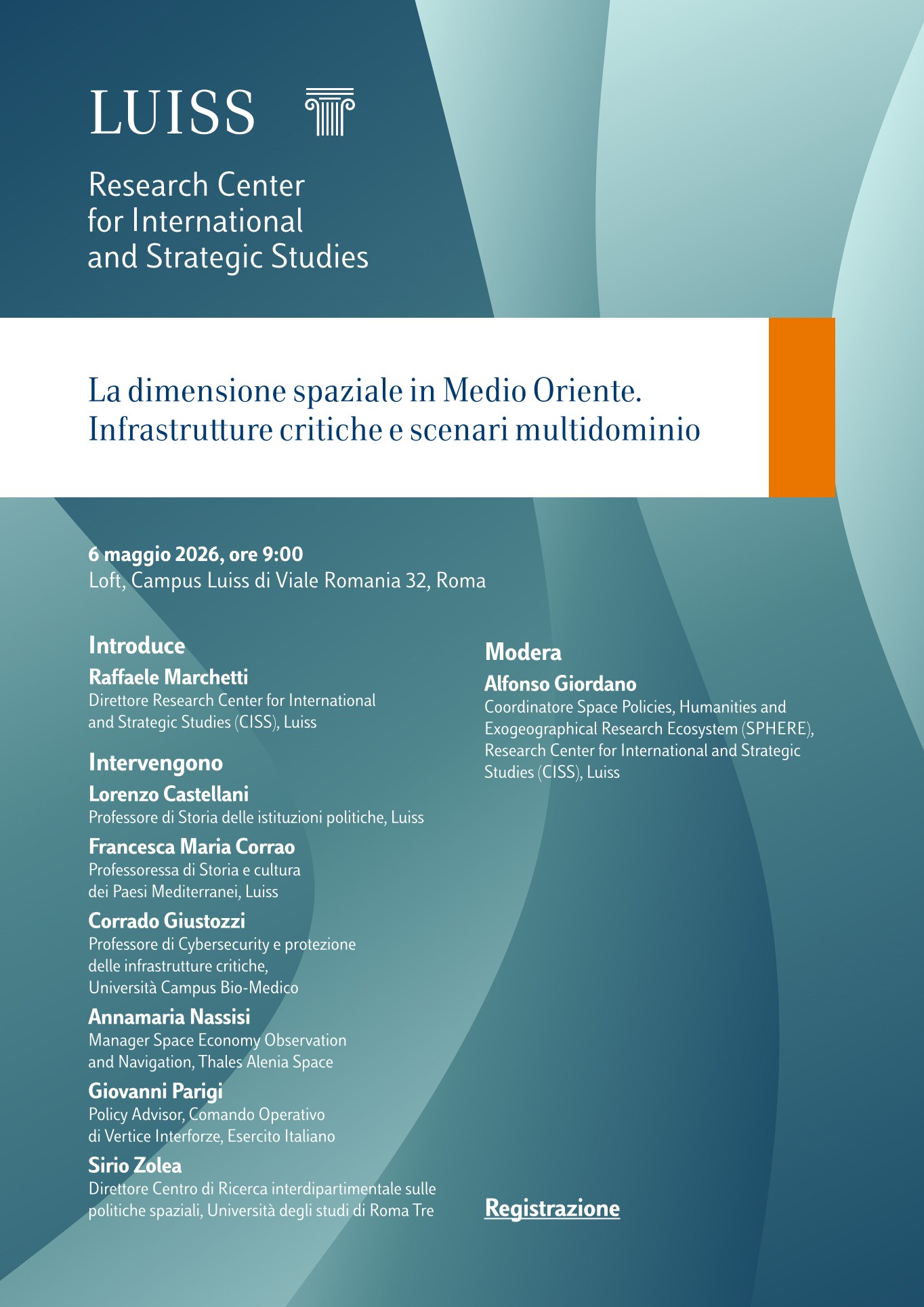 La dimensione spaziale in medio oriente. Infrastrutture critiche e scenari multidominio