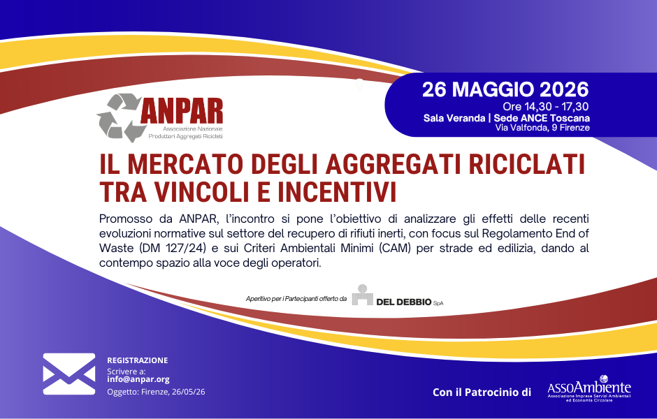 Il mercato deglli aggregati riciclati tra vincoli e incentivi