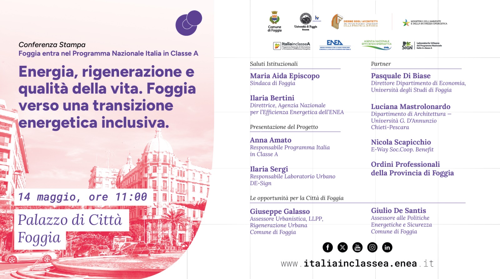 Energia, rigenerazione e qualità della vita. Foggia verso una transizione energetica inclusiva