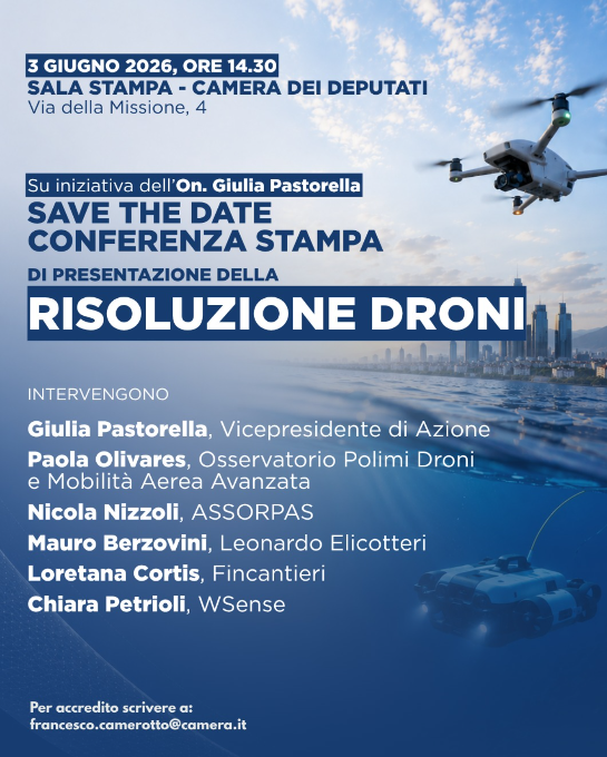 Conferenza stampa di presentazione della risoluzione droni