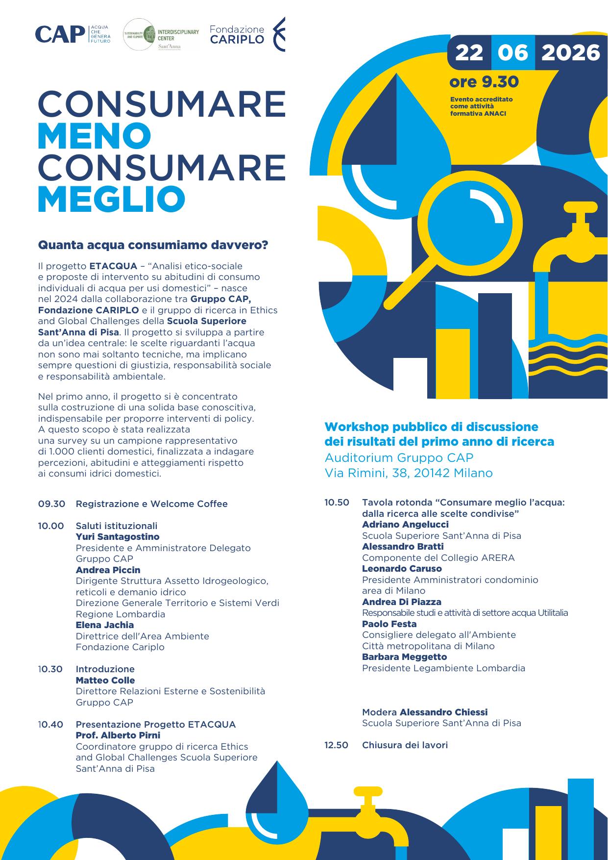 Consumare meno, consumare meglio