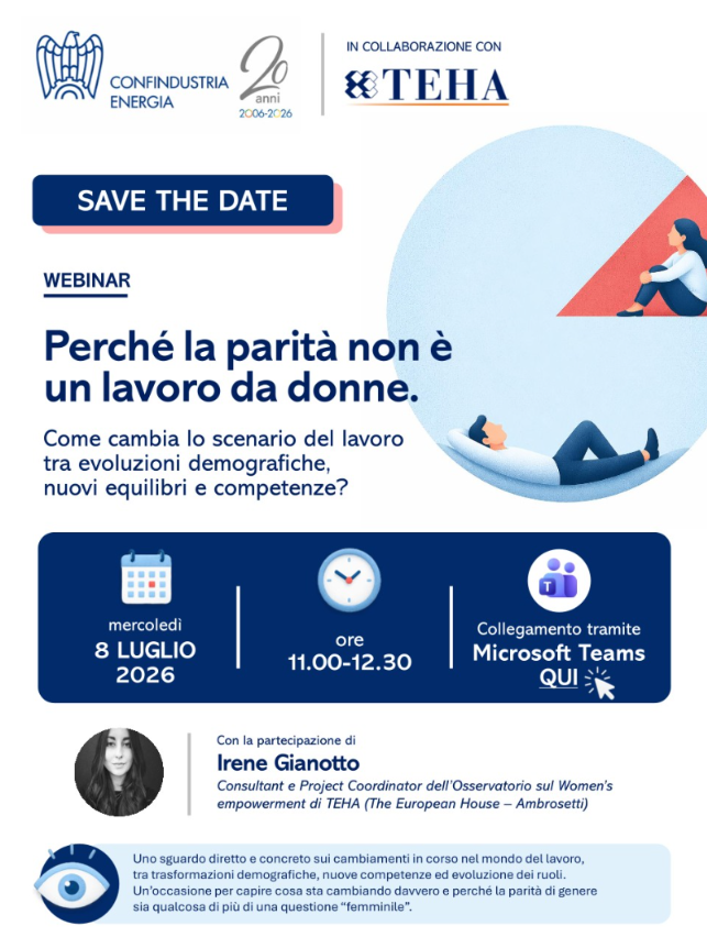 Perché la parità non è un lavoro da donne.