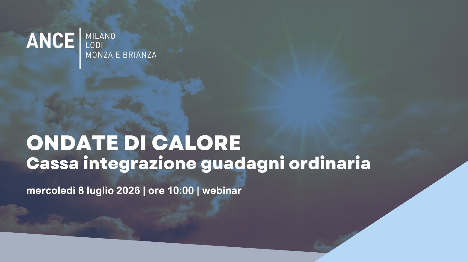 Ondate di calore: cassa integrazione guadagni ordinari