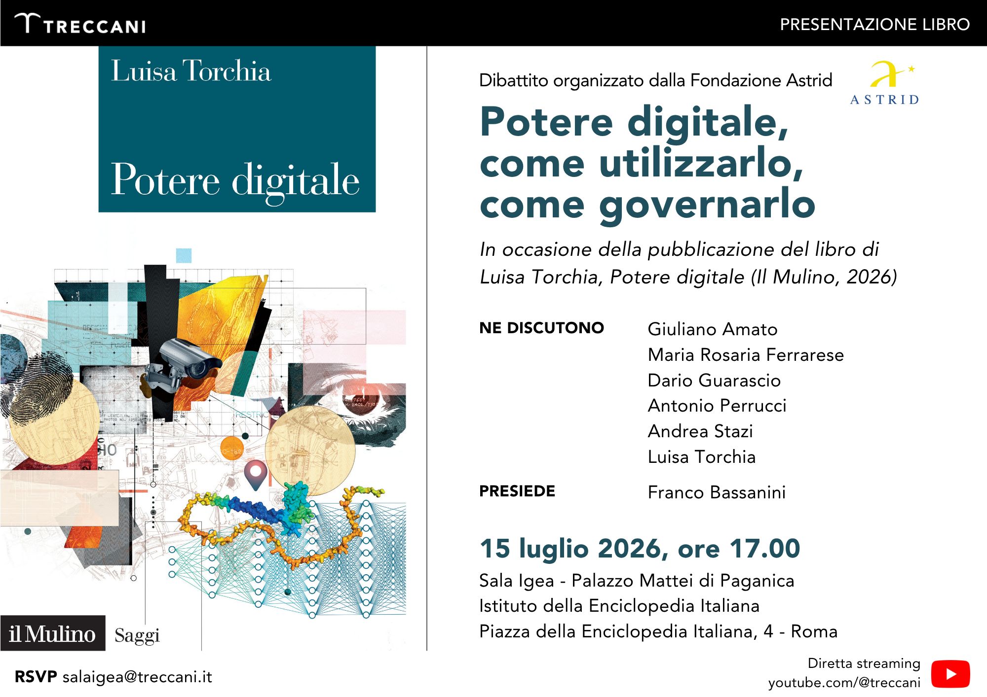 Presentazione del libro: "Potere digitale. Come utilizzarlo, come governarlo"