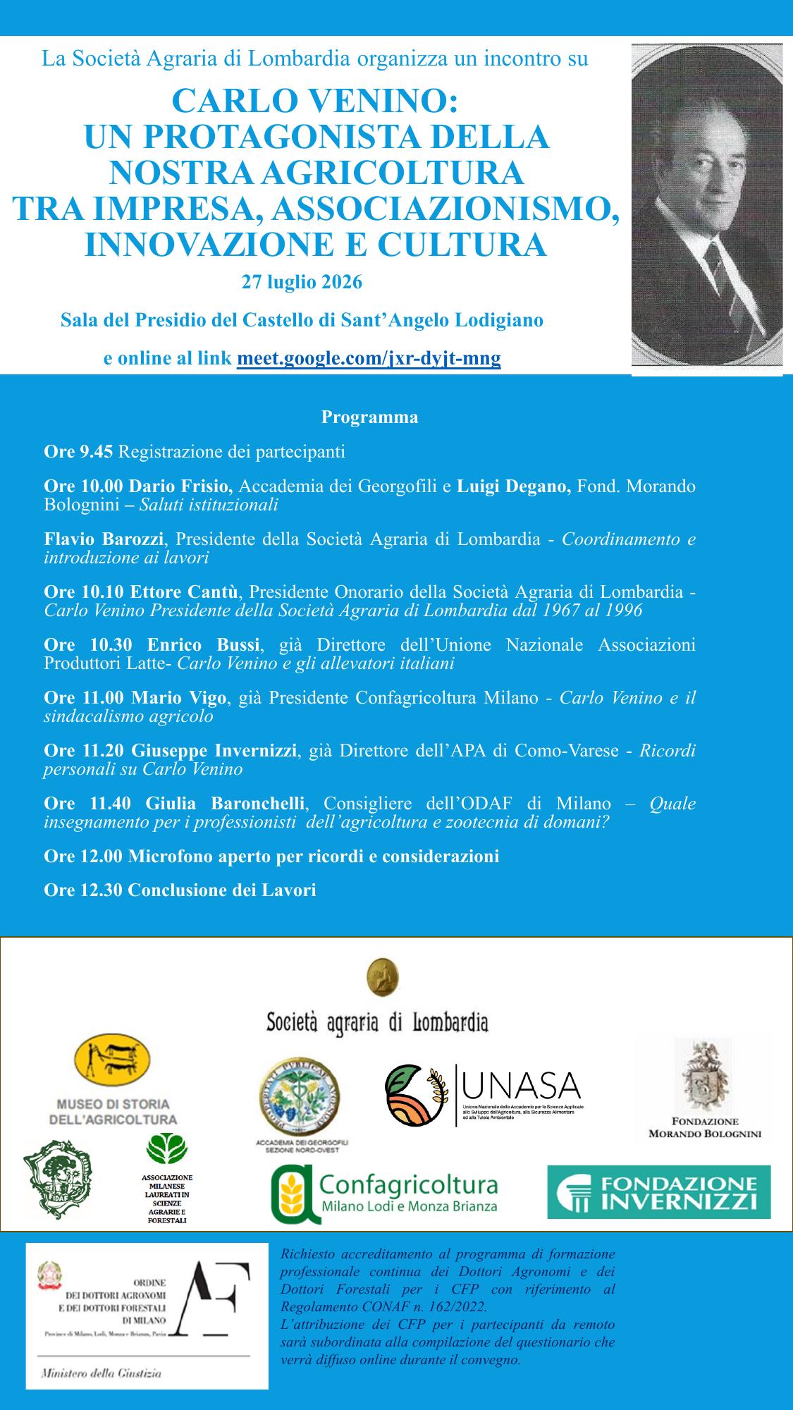 Carlo Venino: un protagonista della nostra agricoltura tra impresa, associazionismo, innovazione e cultura