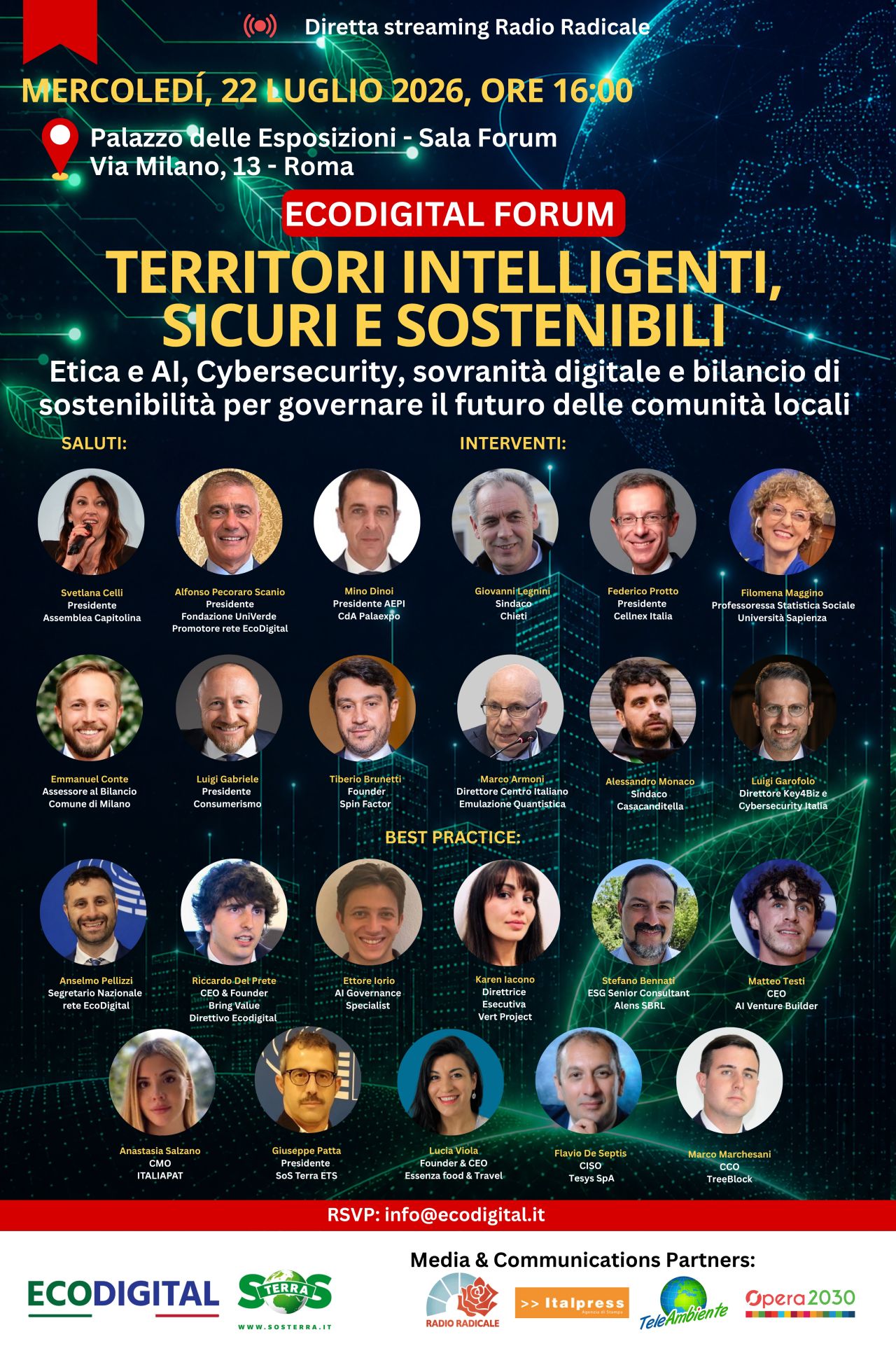 Ecodigital forum -  Territori intelligenti, sicuri e sostenibili