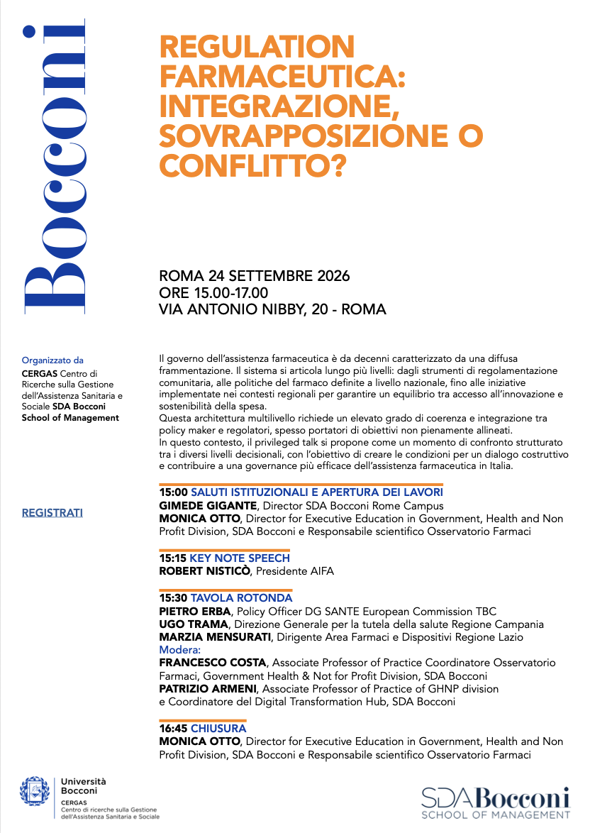 Regulation farmaceutica: integrazione, sovrapposizione o conflitto?