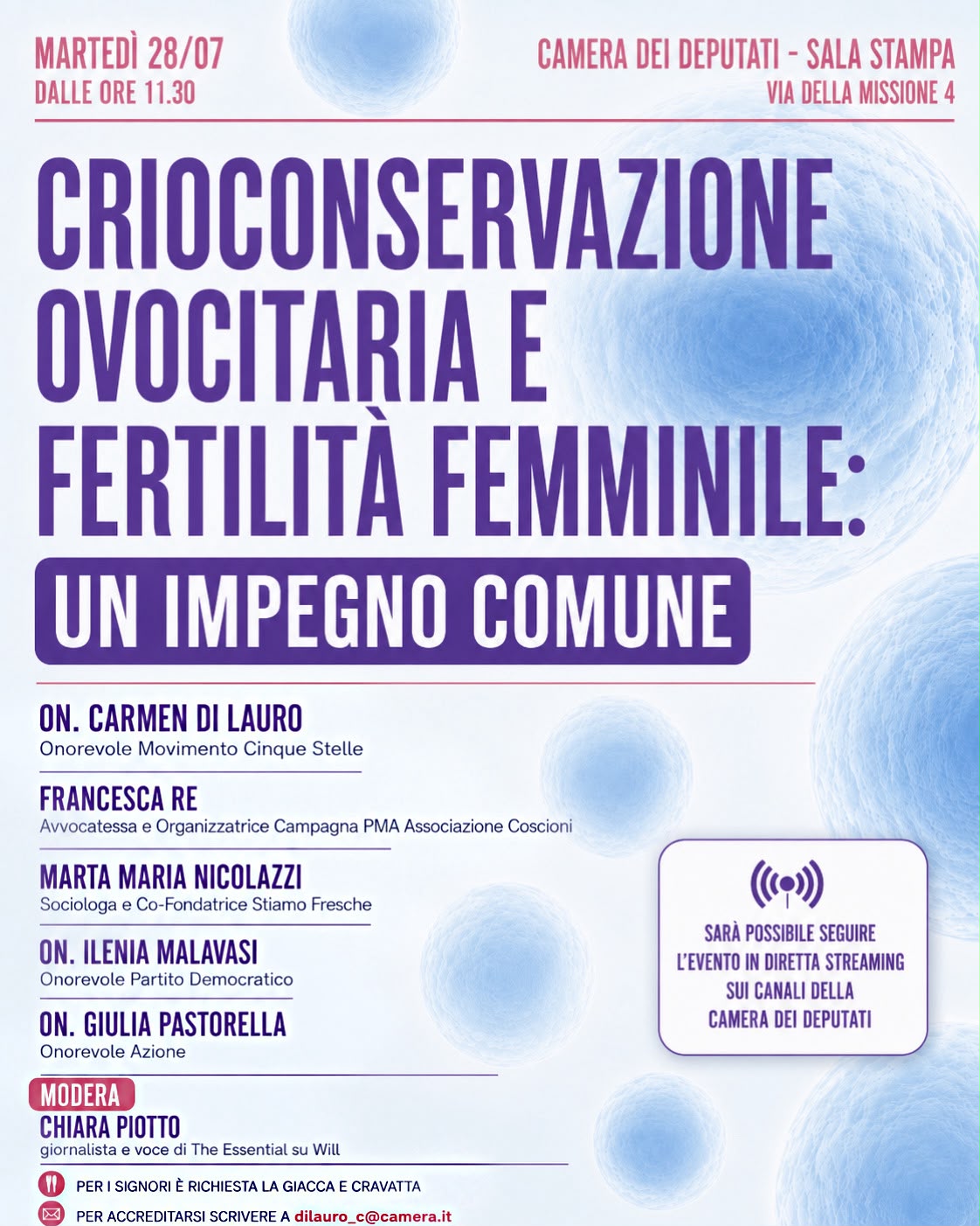 Crioconservazione ovocitaria e fertilità femminile: un impegno comune