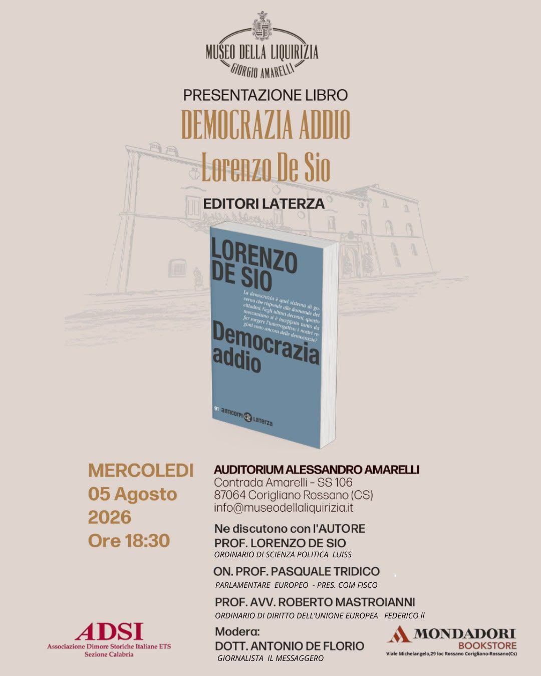 Presentazione del libro: "Democrazia addio"