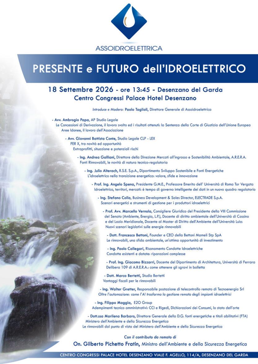 Presente e futuro dell'idroelettrico