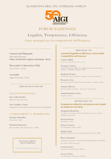 Forum nazionale su legalità, trasparenza, efficienza