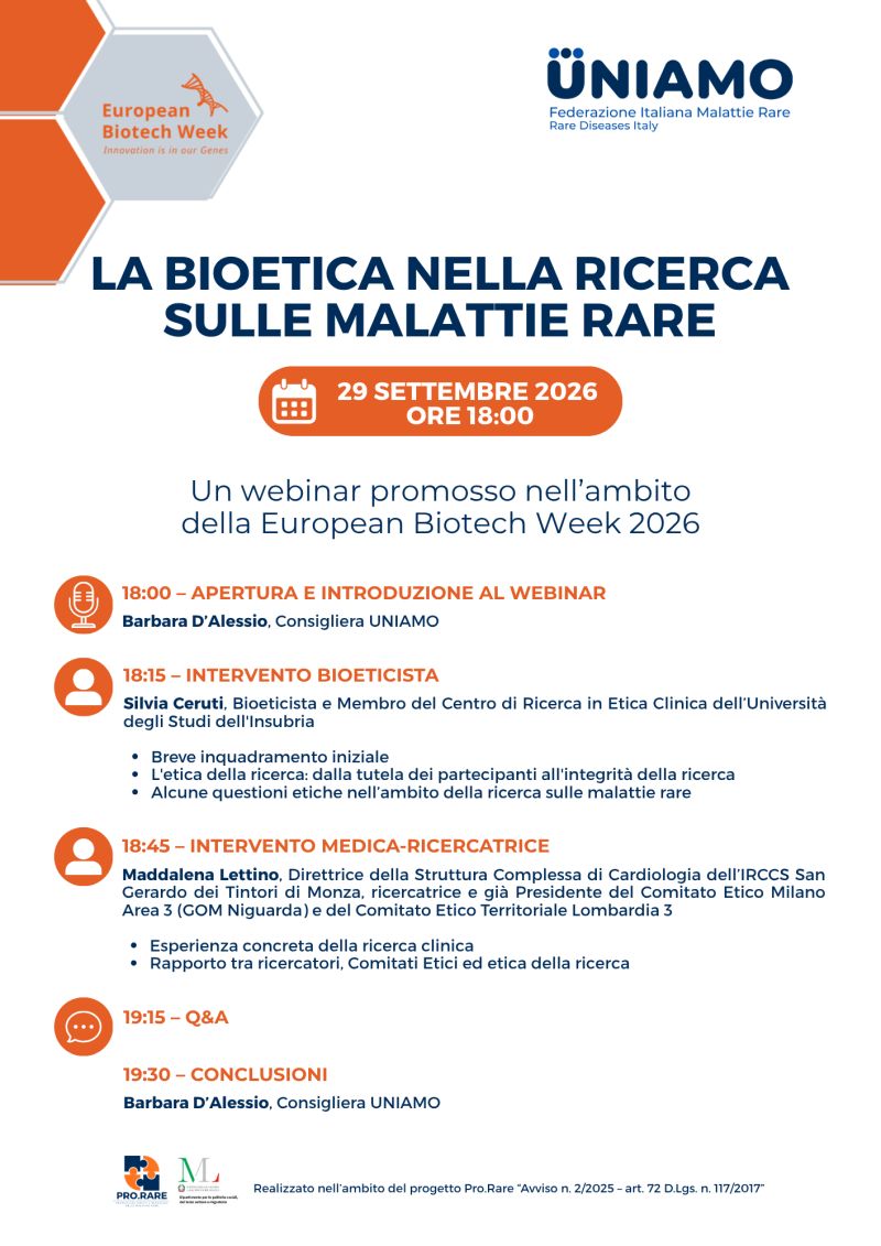 La bioetica nella ricerca sulle malattie rare