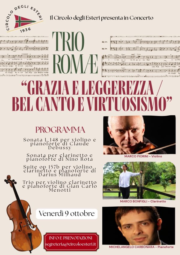 Trio Romae: grazia e leggerezza, bel canto e virtuosismo