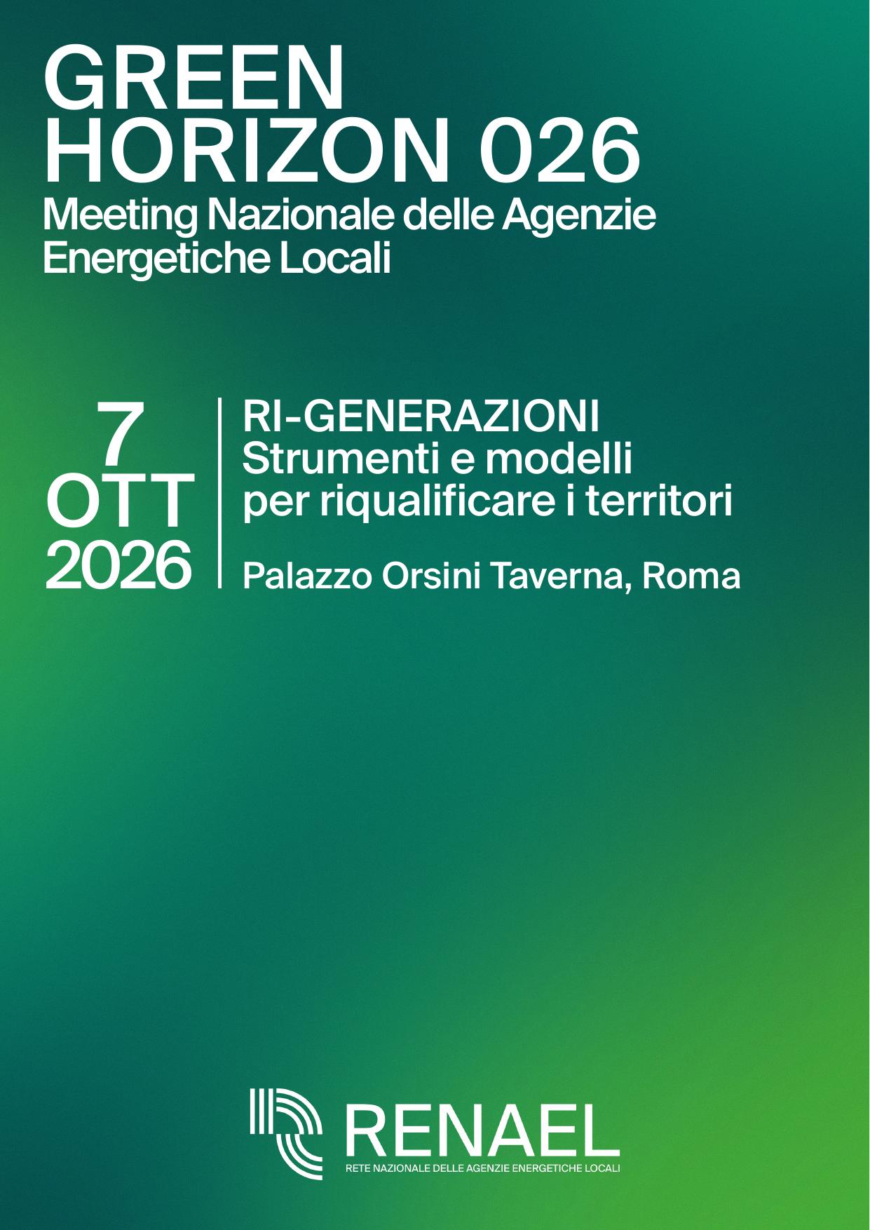 Green Horizon 026 - Meeting nazionale delle agenzie energetiche locali