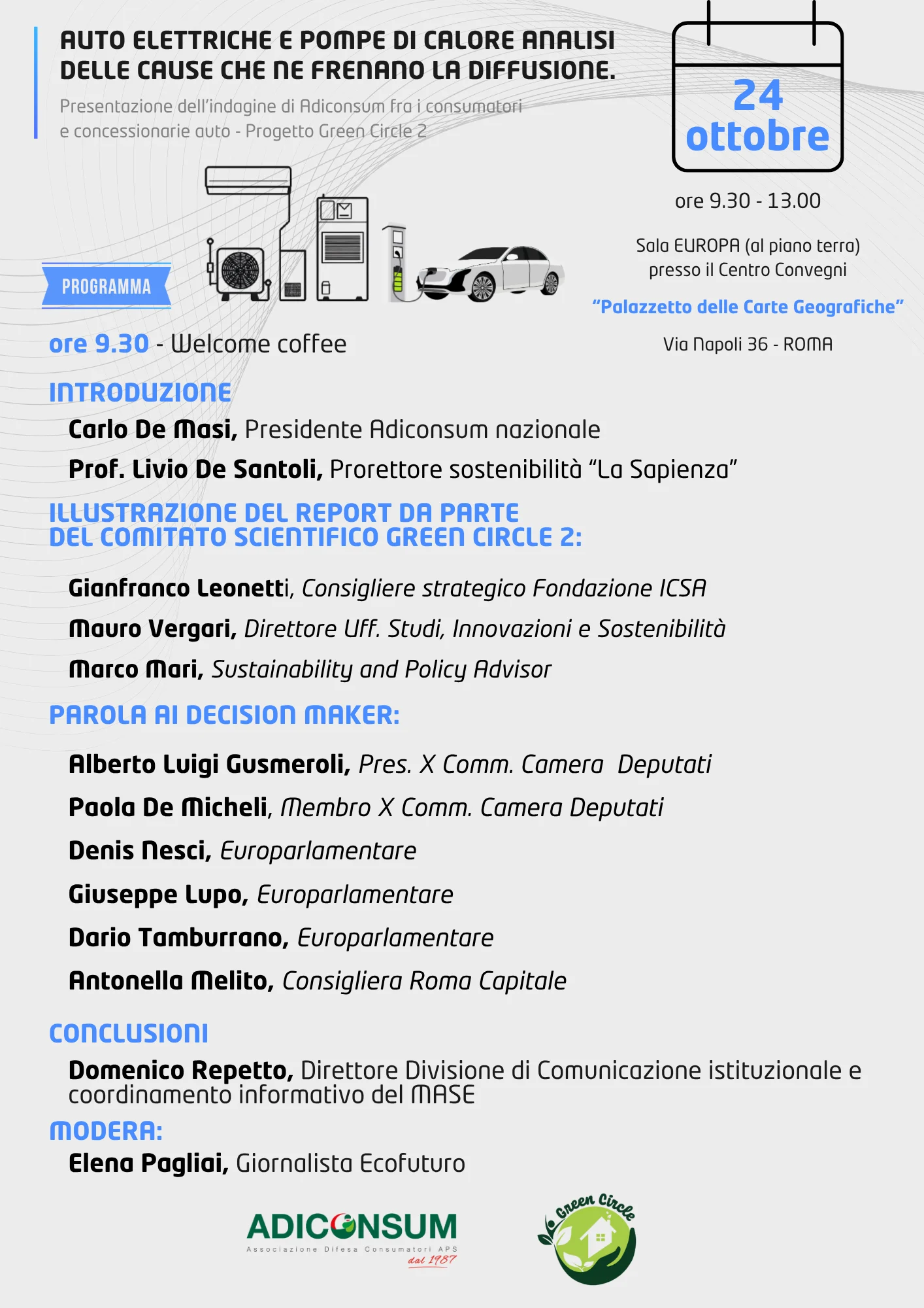 Progetto Green Circle 2 "Pompe di Calore e mobilità elettrica"