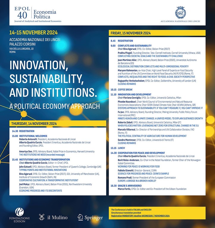 Innovation, Sustainability, and Institutions. A Political Economy Approach