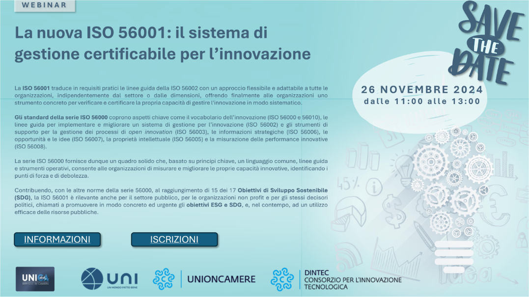 La nuova ISO 56001: il sistema di gestione certificabile per l’innovazione