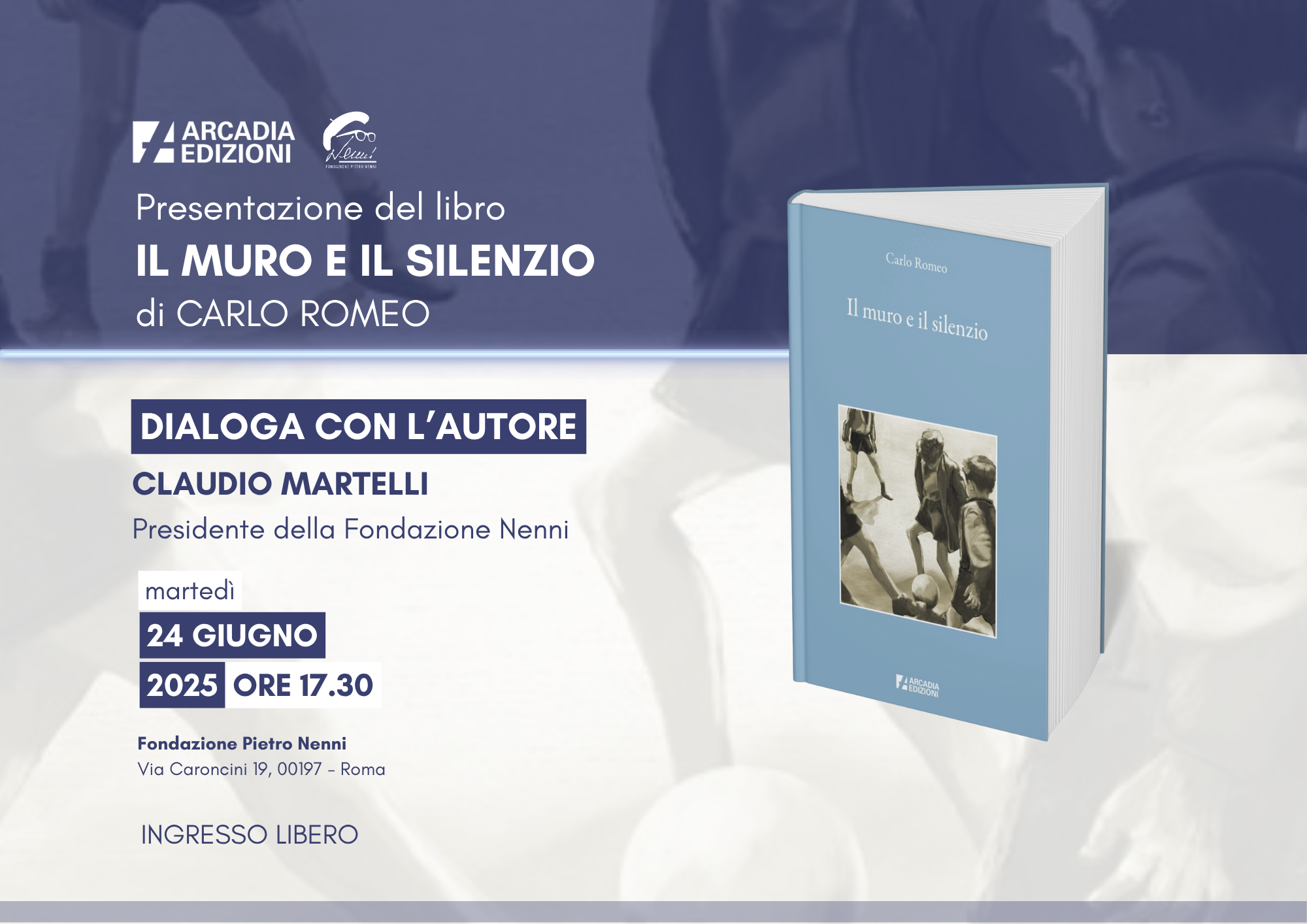 Presentazione del libro: “Il muro e il silenzio”