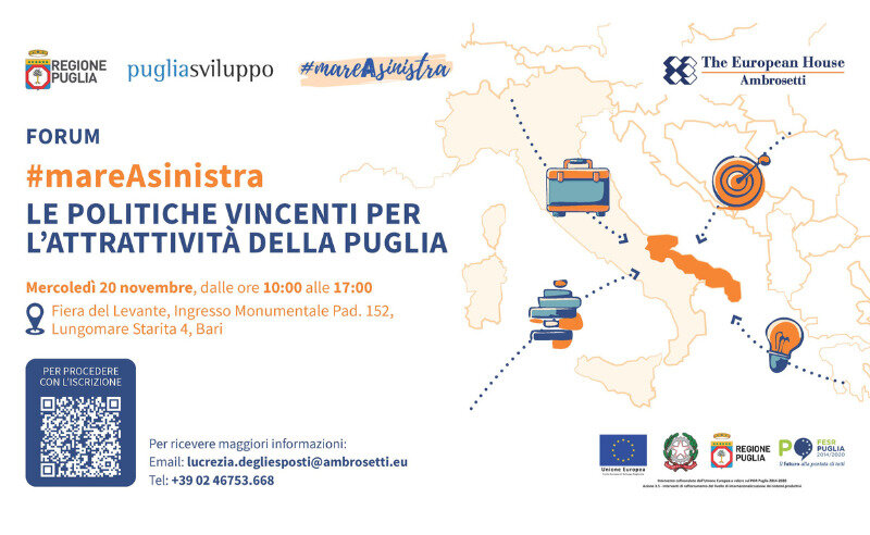 #mareasinistra - Le politiche vincenti per l'attrattività della Puglia