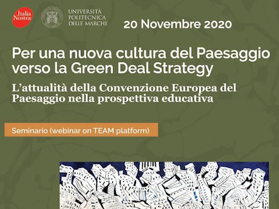 Per una nuova cultura del Paesaggio verso la Green Deal Strategy