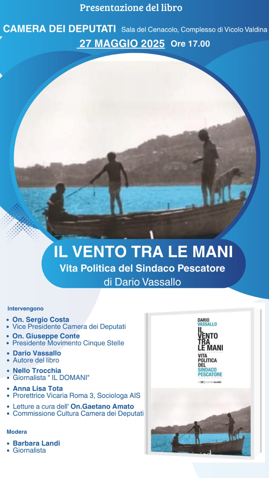 Presentazione del libro: "Il vento tra le mani - Vita politica del sindaco pescatore"