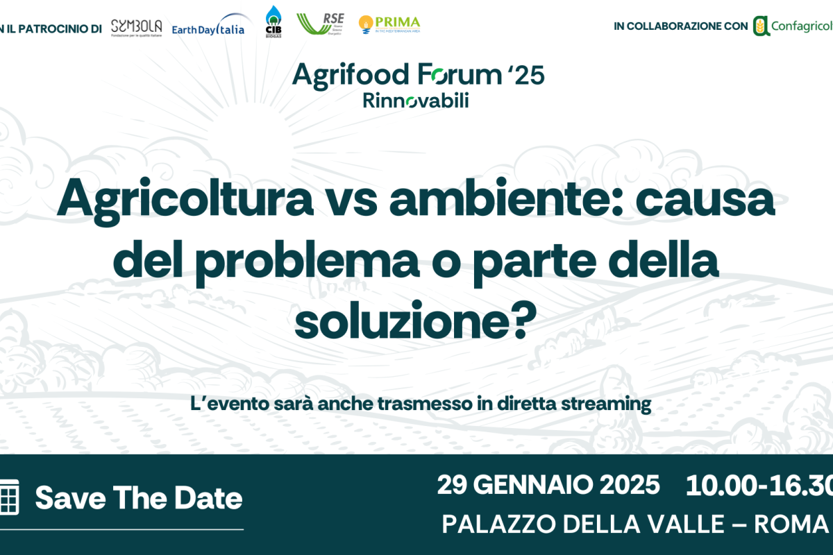 Agrifood Forum 2025 - Agricoltura vs. Ambiente: causa del problema o parte della soluzione?