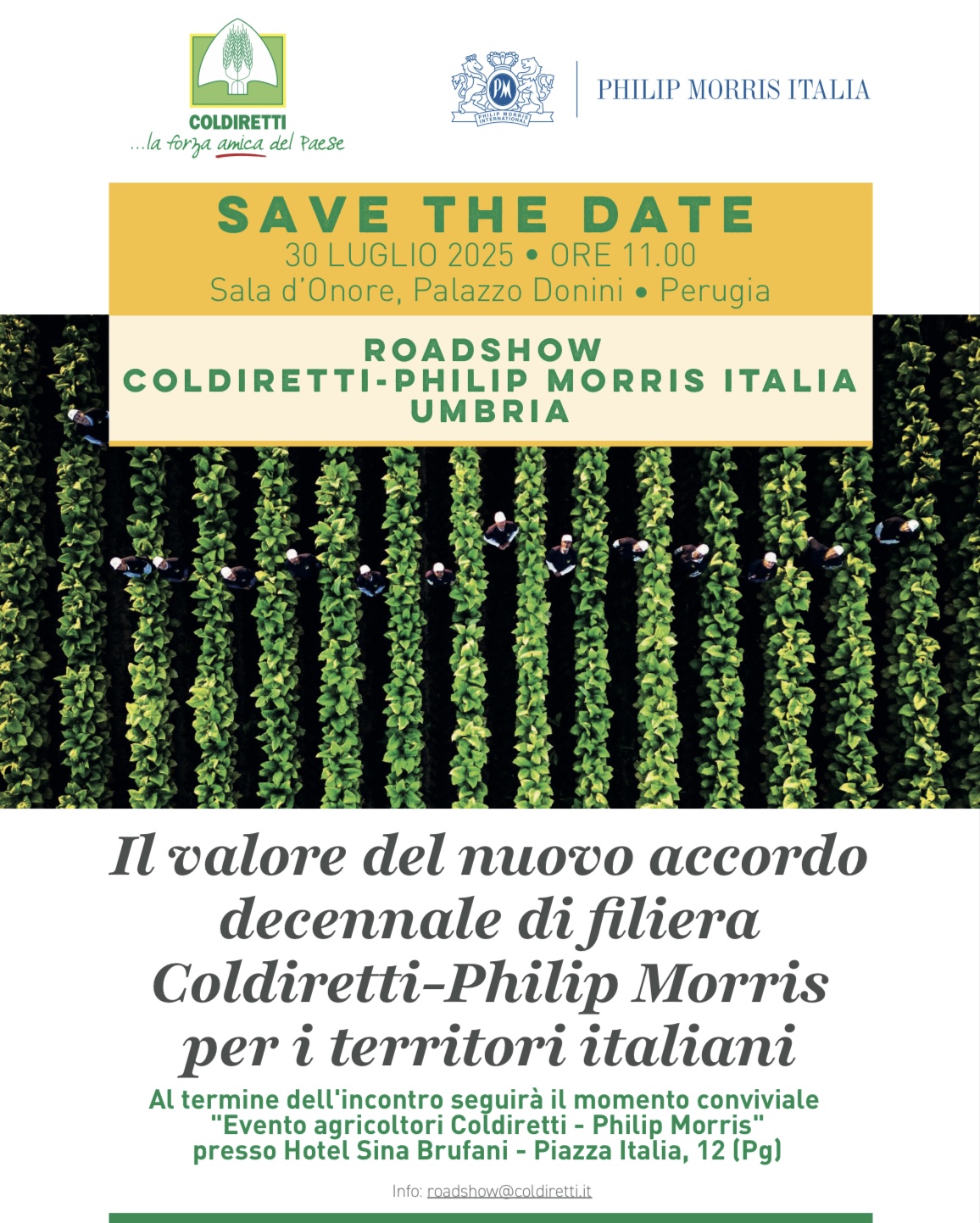 Il valore del nuovo accordo decennale di filiera Coldiretti-Philip Morris per i territori italiani