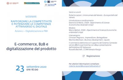 E-commerce, B2B e digitalizzazione del prodotto