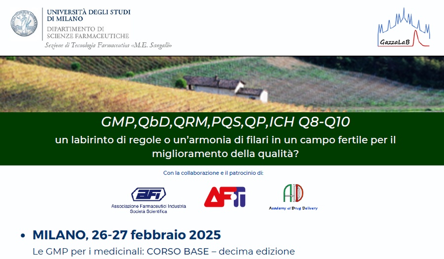 GMP, QbD, QRM, PQS, QP, ICH Q8-Q10: un labirinto di regole o un’armonia di filari in un campo fertile per il miglioramento della qualità?